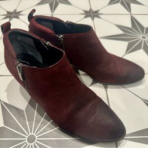 Franco Sarto Burgundy Ankle Booties